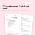Where does your English get stuck?: free B1 speaking PDF by Ammara, preview 1 of 4