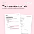 The three-sentence rule: free B1 speaking PDF by Ammara, preview 1 of 4