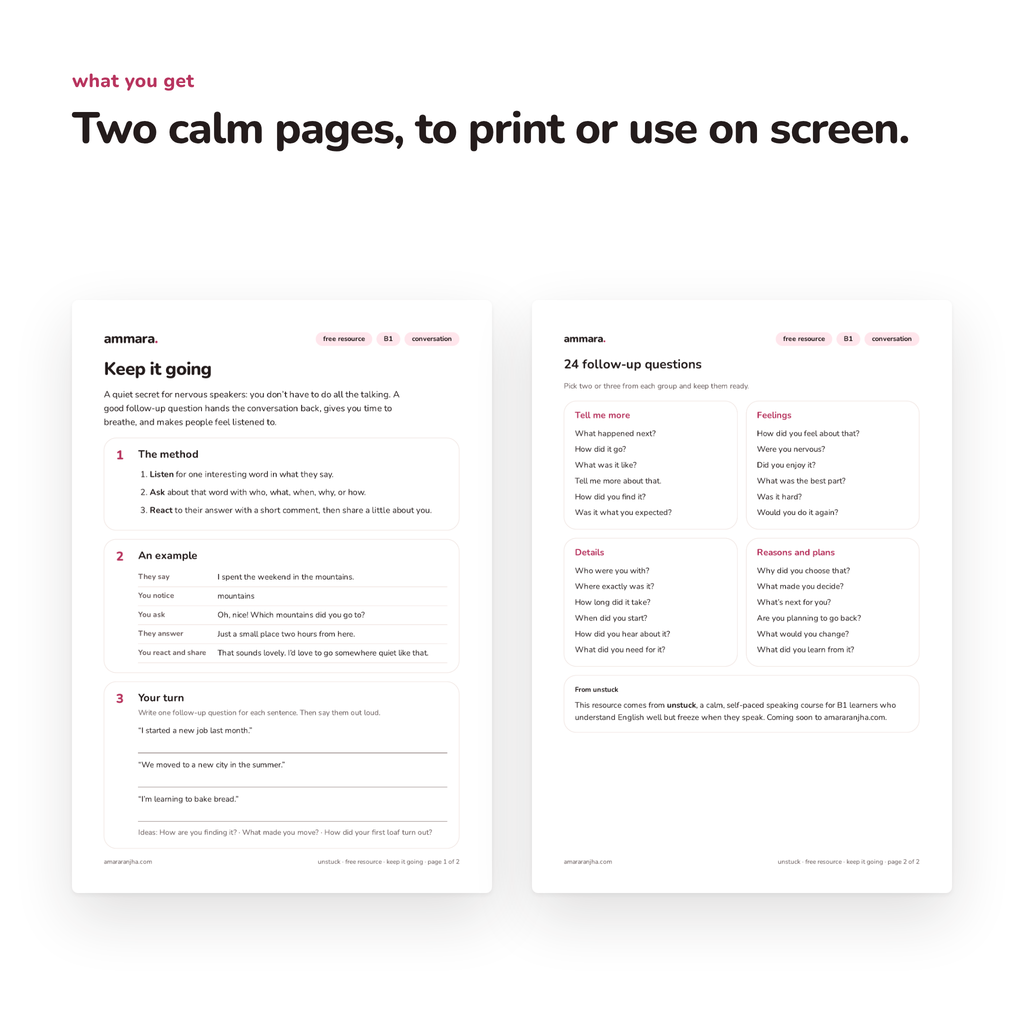 Keep it going: free B1 speaking PDF by Ammara, preview 3 of 4