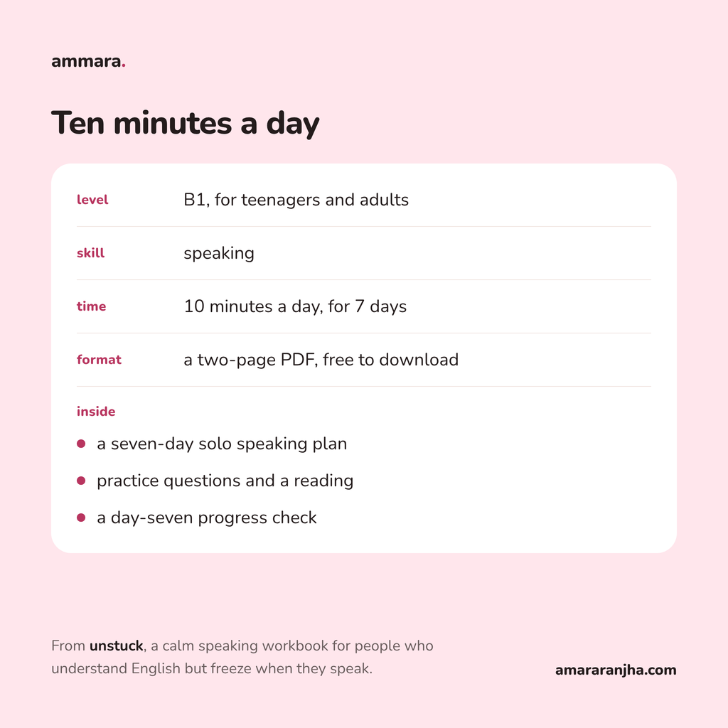 Ten minutes a day: free B1 speaking PDF by Ammara, preview 4 of 4