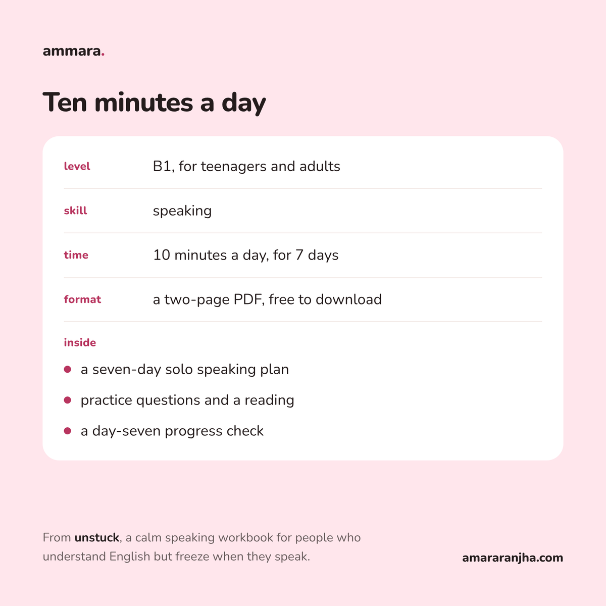Ten minutes a day: free B1 speaking PDF by Ammara, preview 4 of 4